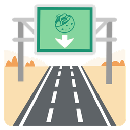 motorway and stuffed flatbread