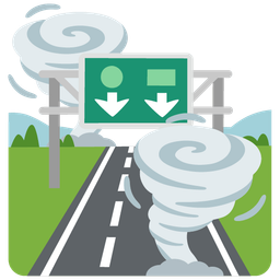 motorway and tornado