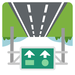 Motorway and Upside-down face