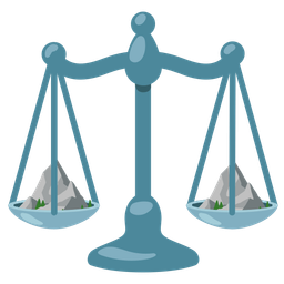 Mountain and Balance scale
