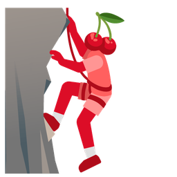 Mountain and Cherries