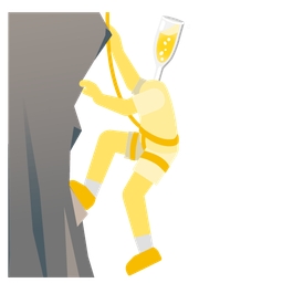 Mountain and Clinking glasses