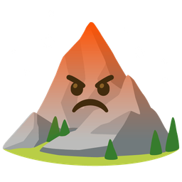 Mountain and Enraged face