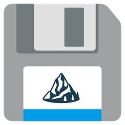 Mountain and Floppy disk