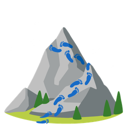 Mountain and Footprints