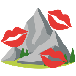 Mountain and Kiss mark