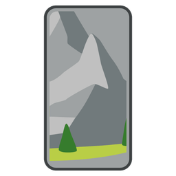 Mountain and Mobile phone