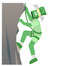 Mountain and Money with wings