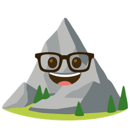Mountain and Nerd face