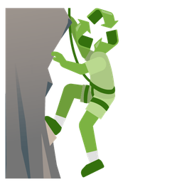 Mountain and Recycling symbol