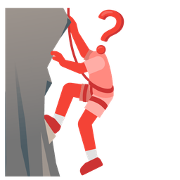 Mountain and Red question mark