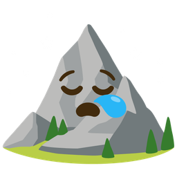 Mountain and Sleepy face