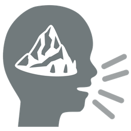 Mountain and Speaking head