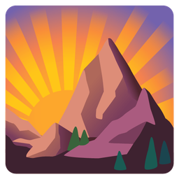 Mountain and Sunrise over mountains