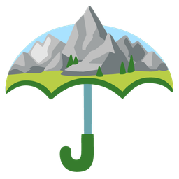 Mountain and Umbrella