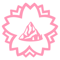 Mountain and White flower