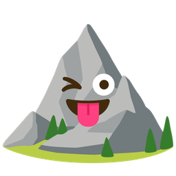 Mountain and Winking face with tongue