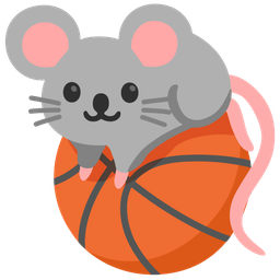 Mouse face and Basketball