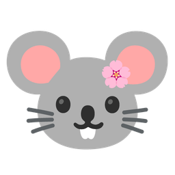 Mouse face and Cherry blossom
