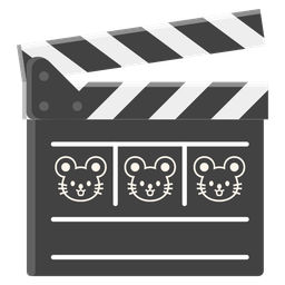 Mouse face and Clapper board