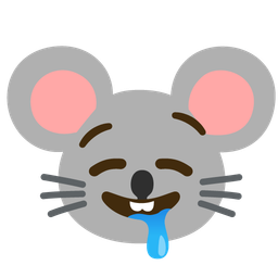 Mouse face and Drooling face