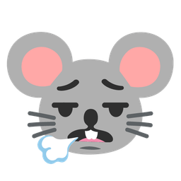 Mouse face and Face exhaling