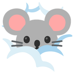 Mouse face and Face in clouds