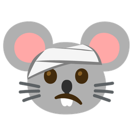 Mouse face and Face with head-bandage
