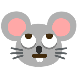 Mouse face and Face with rolling eyes