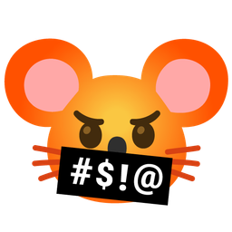 Mouse face and Face with symbols on mouth