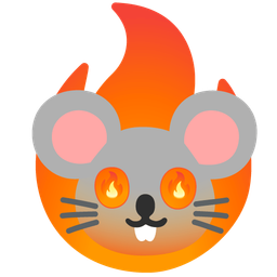 Mouse face and Fire