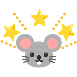 Mouse face and Glowing star