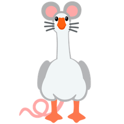 Mouse face and Goose