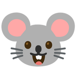 Mouse face and Grinning face