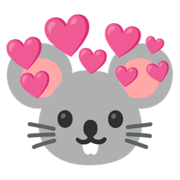 Mouse face and Heart with arrow