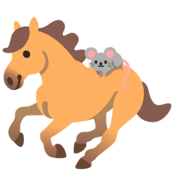 Mouse face and Horse