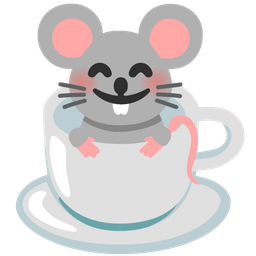 Mouse face and Hot beverage
