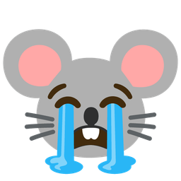 Mouse face and Loudly crying face
