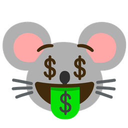 Mouse face and Money-mouth face