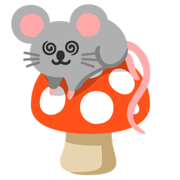 Mouse face and Mushroom