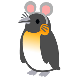 Mouse face and Penguin