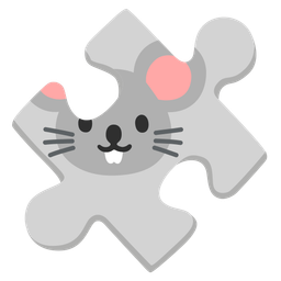 Mouse face and Puzzle piece