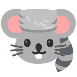 Mouse face and Raccoon