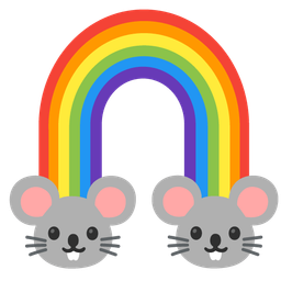 Mouse face and Rainbow