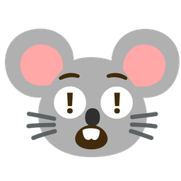 Mouse face and Red exclamation mark