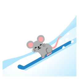 Mouse face and Skis