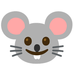 Mouse face and Slightly smiling face