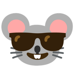 Mouse face and Smiling face with sunglasses