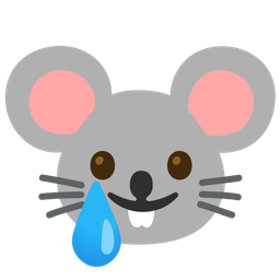 Mouse face and Smiling face with tear