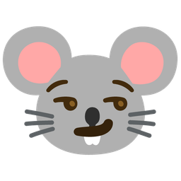 Mouse face and Smirking face